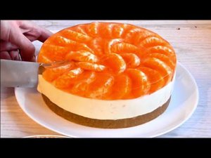 ТОРТ НА НОВЫЙ ГОД 2022!!! ЧИЗКЕЙК С МАНДАРИНАМИ!!! ЧИЗКЕЙК БЕЗ ВЫПЕЧКИ!