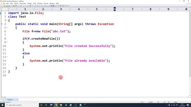 File Handling in java | File in Java |File class in Java | createNewFile() method | mkdir() method