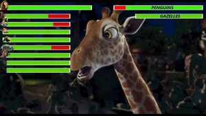 The Wild (2006) Penguin Hockey Game with healthbars