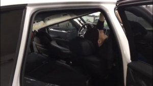 Перетяжка потолка BMW X5 F15 в алькантару