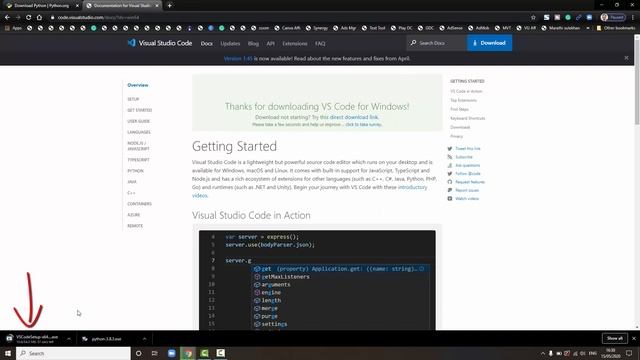 Installing Python and Visual Studio Code