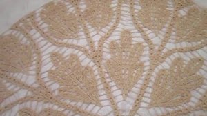 Шаль дубовые листья крючком