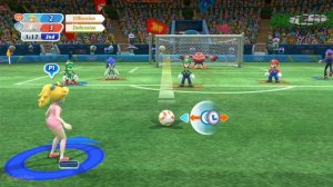 Mario and Sonic at The Rio 2016 Olympic Games Football Team Peach vs Team Sliver