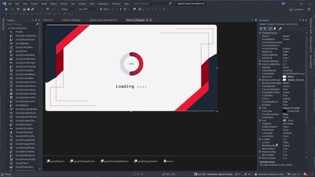 How To Make Splash Screen With C# | GunaFramework