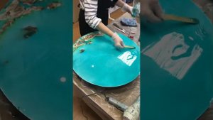 Как сделать красивый океан и скалы с волнами и пеной из эпоксидной смолы ?