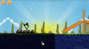 Huge Angry Birds - BLAST HUGE MOUNTAIN PIGGIES WITH BOMBER BIRDS!