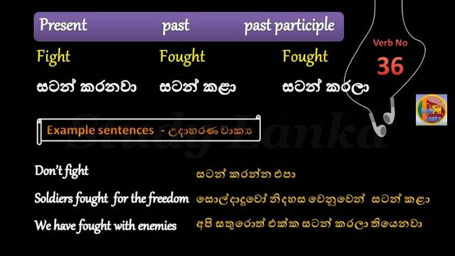 English Sinhala 100 Verb list 30-40 ඉංග්රීසි ක්රියා පද 30-40 смотреть онлайн