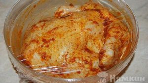 Курица на банке в духовке