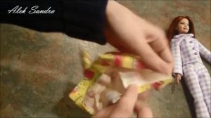 Одежда для куклы Барби. Как сшить пижаму (рубашка) \ How to make pajamas for Barbie dolls, part 2