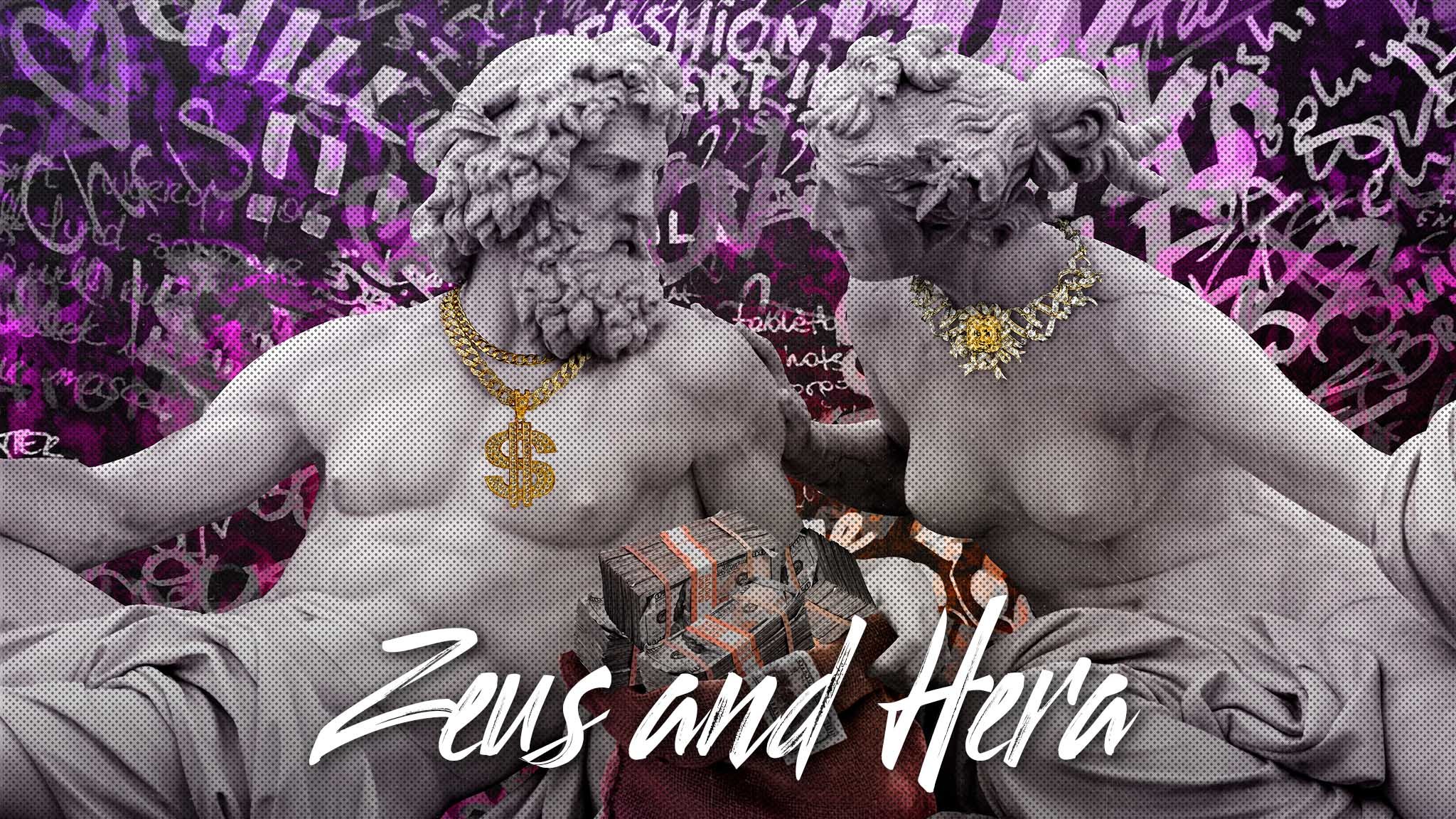 ЗЕВС И ГЕРА - ИСТОРИЯ ЛЮБВИ | КАРТИНА В СОВРЕМЕННОМ СТИЛЕ | Zeus and Hera