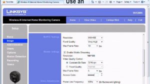 Setting up RTSP on a Linksys IP Camera