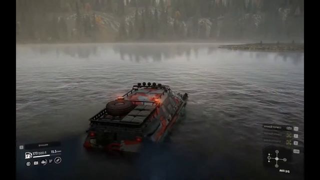 Snow runner  - испытание плавающего TUZ 420  на канале  ASTREAM