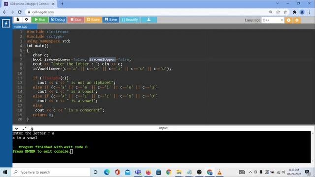 Check if Character is Vowel or Consonant | Exercise | Filipino Tagalog | Programming Tutorials