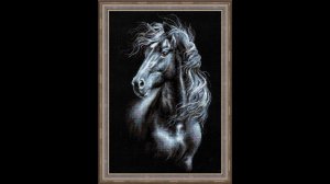 Вышивка крестиком. "Ветер в гриве " Риолис. Завершение проекта