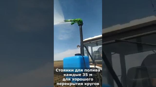 Полив в Казахстане картофеля и ячменя установкой ДДН, насос Роватти и спринклер Sime