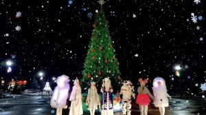 Зажжение ёлки 1 декабря 2020 года в деревне Новое