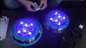 Подводный светодиодный светильник RGB с пультом RF