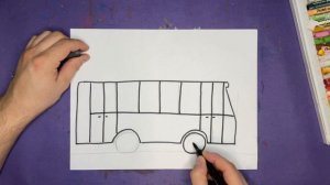 Как нарисовать Автобус Легко / Рисование для детей