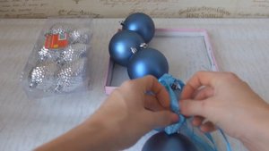 Новогодний декор, гирлянда гроздь из шаров своими руками/Christmas garland