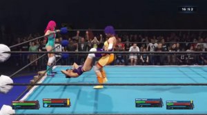 WRESTLE ANGELS  #レッスルエンジェルス  Bomber Kishima\Mighty Yukiko vs Toshimi Minami\Beauty Ichigaya #wwe2k2