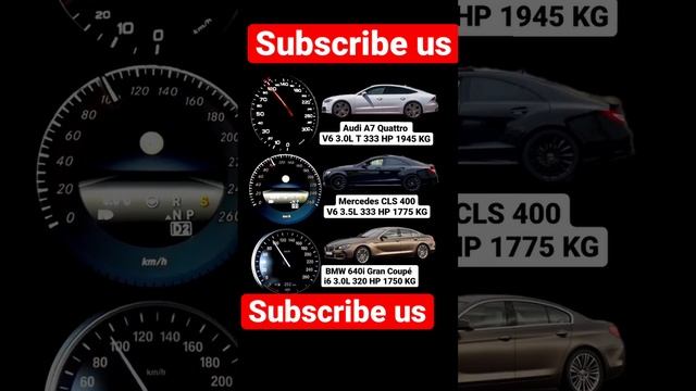 Audi A7 Quattro Vs Mercedes CLS400 Vs BMW640i Gran coupe