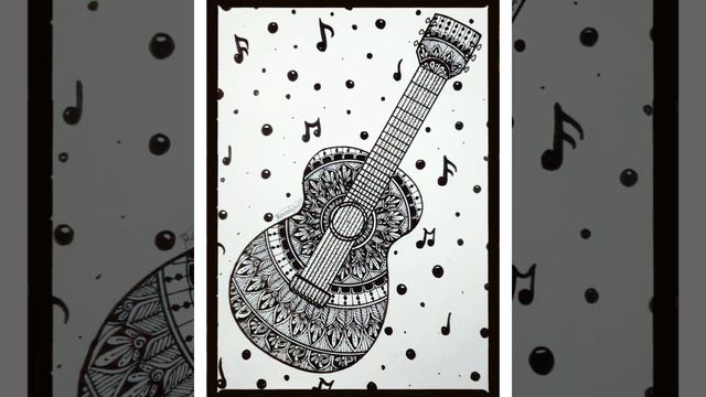 Mandala Guiter || Art || First Video Upload ||Background Piano Cover by Chirag Biswas|| #art #guite