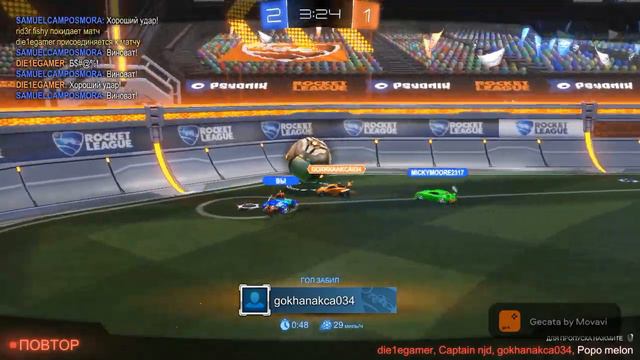 Rocket League  Online Game Play 24.03.2024. With Best Trending Hit Songs. Hat Trick. Win 4-3