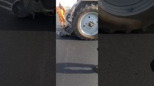 Беларус МТЗ 82 фреза. Режим асфальт