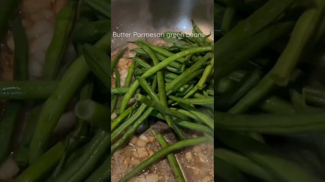 Butter and Parmesan French green beans #easydinnerrecipe #frenchbeansrecipe