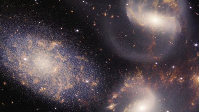 James Webb space telescope Stephan’s Quintet NIRCam + MIRI Imaging 4k смотреть онлайн