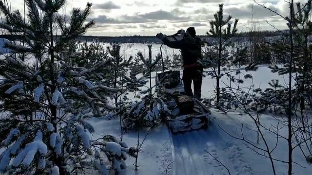 мотобуксировщик полярник.закопался в пухляке смотреть онлайн