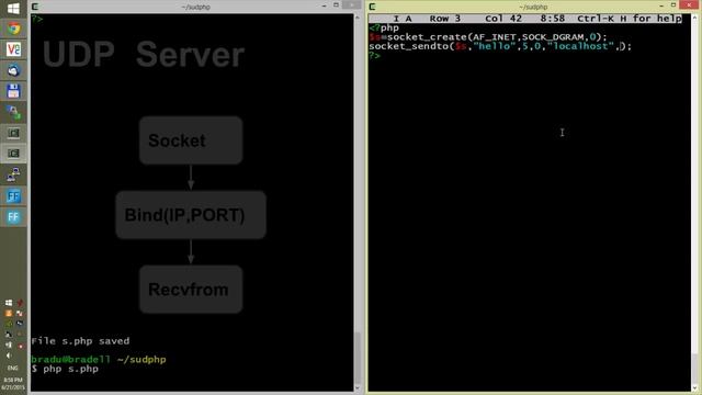 Socket UDP PHP смотреть онлайн