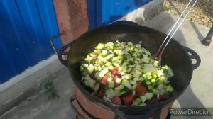 ОВОЩНОЕ РАГУ НА КОСТРЕ в казане