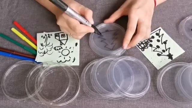 Развивающая игра из крышек от сметаны смотреть онлайн