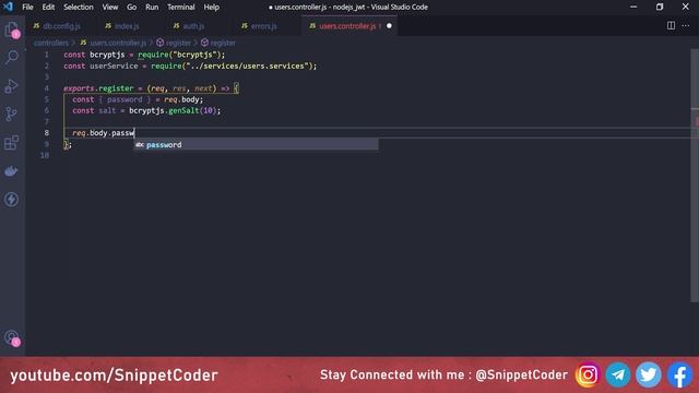 Node JS Register and Login API using JWT & MongoDB