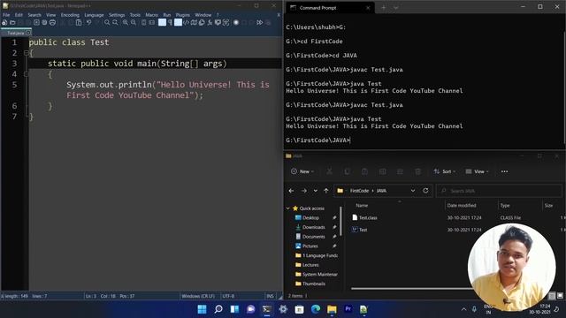 Very First Program in Java| Hello Universe| Understanding Main Method and its Prototype| Shubham Si
