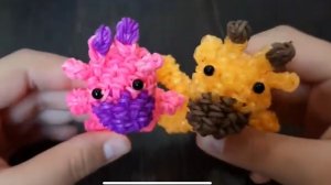 Плетение из резиночек Rainbow loom жираф 🦒💛🤎 The Nikita ✅-1