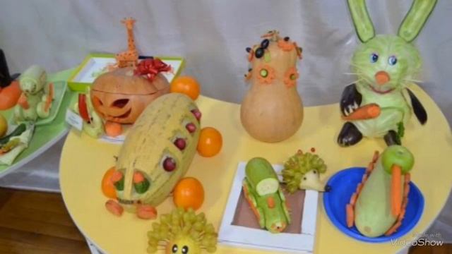 Осенние поделки из природных материалов. Поделки из овощей и фруктов своими руками. смотреть онлайн