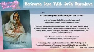 Harinama Japa With Srila Gurudeva,  Sri Srimad Bhaktivedanta Narayana Gosvami Maharaja +Quotes