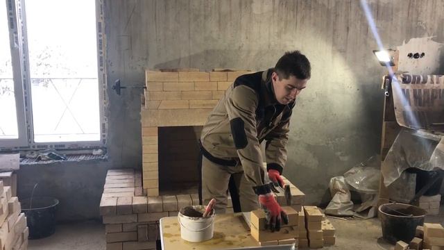 АЗБУКА ПЕЧНИКА. Кладка шамота на мертель.