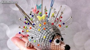 Амигуруми: схема Игольница ёжик. Игрушки вязаные крючком.