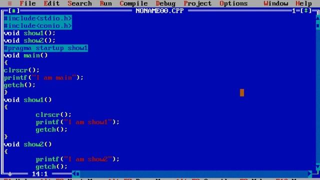 Changing default behaviour of C program| #pragma startup|#pragma exit