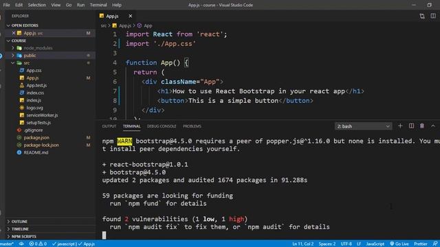 How to use React Bootstrap in react app | React Bootstrap 2020