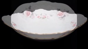 Изящная фарфоровая посуда Серая роза золото, чешский фарфор