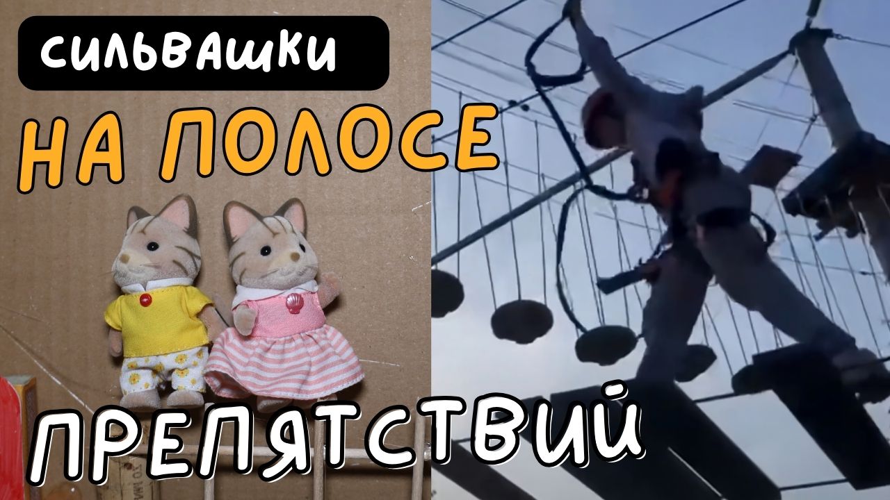 Сильвашки на полосе препятствий #сильвашки #sylvanianfamilies #полосапрепятствий