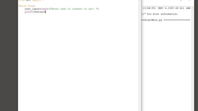 Python Art - Text to ASCII art (Change size)