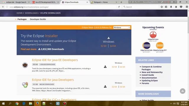 Java Programming Tutorial - 2 - Downloading Java JDK, Eclipse IDE & Notepad++ | Hindi смотреть онлайн