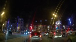 Движение на автомобиле по Тюмени через Кванториум на Киевскую/Trip on the Tyumen city streets