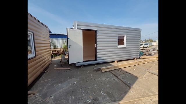 Бытовка размеры 6,00*2,45. Отделка вагонка. смотреть онлайн