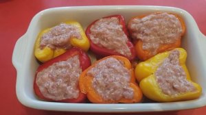 ФАРШИРОВАННЫЕ ПЕРЦЫ В ДУХОВКЕ /Видео № 715